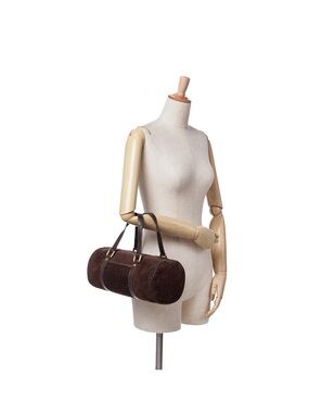 Celine Brown Embossed Barrel Bag & matching wallet